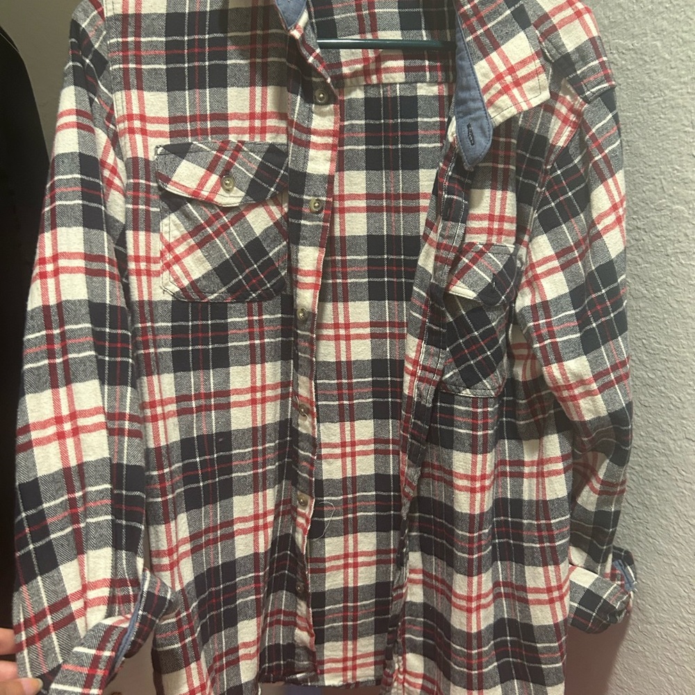 Tallwoods Red White & Blue Plaid Shirt